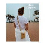 Mała torebka na ramię, etui na telefon,listonoszka whisky.  - 