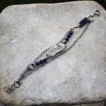 Polne skarby - bransoletka 03 - bransoletka ze srebra i lapis lazuli