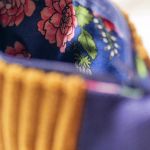 Patchworkowa niebiesko-miodowa kosmetyczka - 