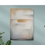 Abstrakcja ze  złotem i różem-obraz akrylowy - 