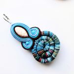 Light Blue Masai kolczyki sutasz - 