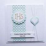 Urokliwa kartka na Komunię personalizowana  - Ręcznie robiona kartka na Komunię