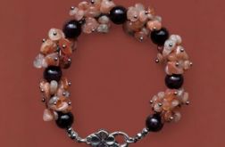 Bransoletka z kamieni słonecznych i granatów