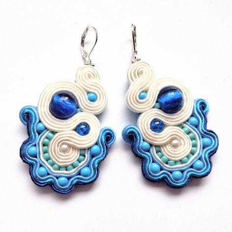 Blue&Cream kolczyki sutasz