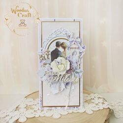 Romantyczna kartka ślubna "Violet Love"