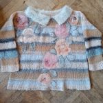 Damski sweter z kołnierzem  - 