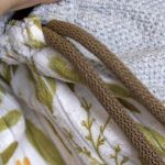 Jasna plecak torba 2w1 ze sztruksu w kwiaty - 