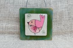 Obrazek na drewnie - Rose Bird