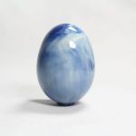 Jajko ceramiczne - pisanka - jajko niebieskie wiosenne