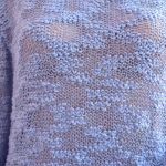 Dziergany niebieski sweterek oversized - letni sweter