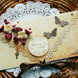 Kopertówka z okazji ślubu-wrzosowisko