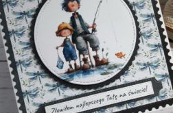 Kartka na Dzień Ojca "Wędkowanie"