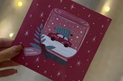 Kartka świąteczna Car Xmas