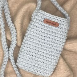 Mała torebka na ramię, etui na telefon,listonoszka jasnoniebieska. 