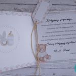 Kartka z okazji narodzin dziewczynki ze słonikiem, personalizacja - Wnętrze kartki z życzeniami