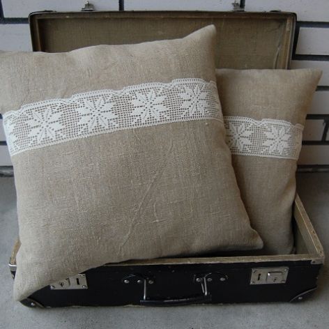 Rustic home - rustykalne, lniane poszewki na poduszki