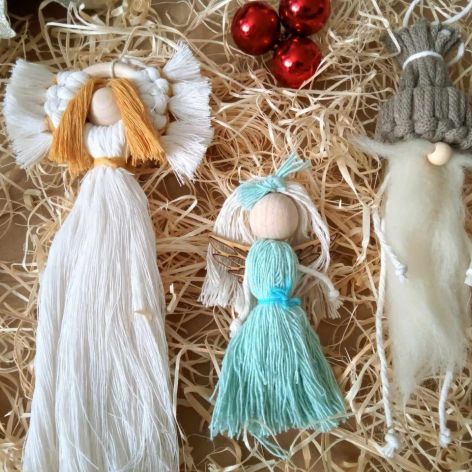 Zestaw świąteczna rodzinka boho