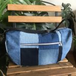 Torebka na ramię, hobobag jeansowa. - 