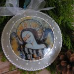 Bombki/medaliony na choinkę z wizerunkami Aniołów – 2 szt. - precyzyjnie wykonane