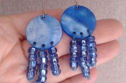 Kolczyki z niebieskiej masy perłowej