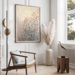 Oryginalna akwarela. Łąka beż A3 - 