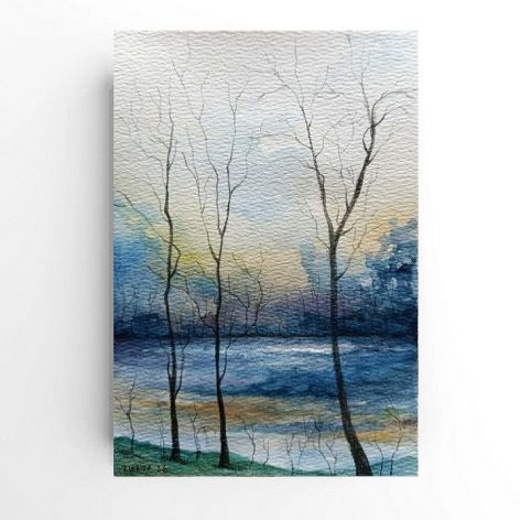 Pejzaż 65-akwarela formatu A5.