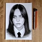 Rysunek ze zdjęcia na zamówienie - Billy Eilish