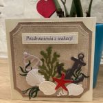 kartka z wakacji z muszelkami - kartka z przodu