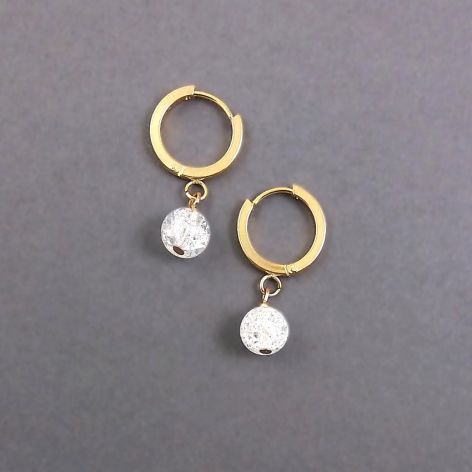 Kolczyki kulki spękane.