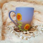 Ręcznie malowany wiejski kubek 300 ml. - Ręcznie malowany