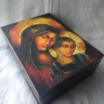 duża szkatułka z ikoną - Maryja z Jezusem - z innej strony