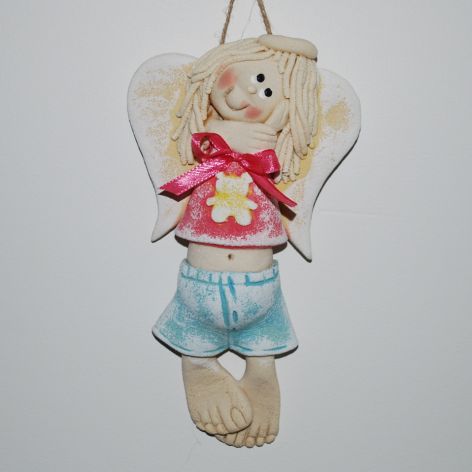 To ja Agnieszka - aniołek z masy solnej, prezent, dekoracja