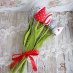 Tulipany bukiet dla Babci Dzień Babci czerwień - 