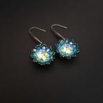 Niebieskie Wiszące Kolczyki "Zircon AB" - Kolczyki Preciosa Zircon AB