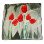 Chusta Jedwabna - czerwone tulipany - null