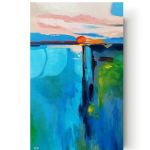 Krajobraz abstrakcyjny- obraz akrylowy formatu 80/50 cm  - 