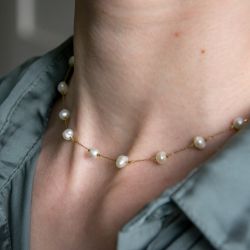 Łańcuszek z naturalnymi perłami 1