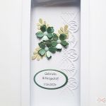 Kartka NA ŚLUB - zielone kwiaty #1 - Biało-zielona kartka na ślub z kwiatami