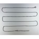 Srebrny łańcuszek, Srebro oksydowane, 70-74cm - długi łańcuszek ze srebra oksydowanego 925 nr 4