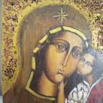Ikona Matka Boża z dzieciątkiem - zbliżenie lewej strony ikoby