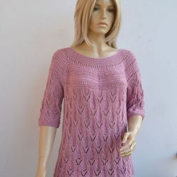 Różowy letni sweterek- bluzeczka roz. 44/46