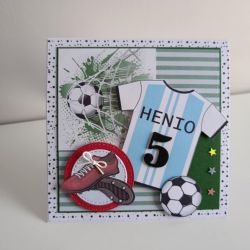 Personalizowana kartka piłkarska na urodziny piłka nożna 