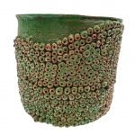 Doniczka Ceramiczna Handmade Zielona 18x20 cm Rękodzieło Dekoracyjne  - 