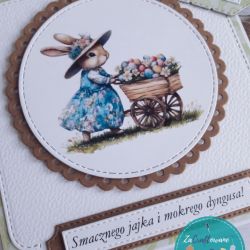 Kartka wielkanocna z Panią Króliczek 3