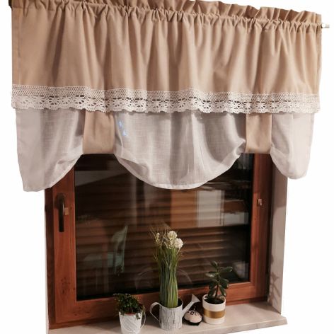 Lambrekin/ panel delikatny welur jedna falbana