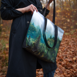 Duża torba shopper z lasem 