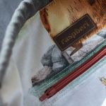 Torba z kominem szara jodełka - 