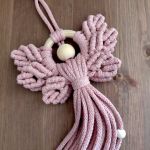 Anioł Sakura z bawełnianego sznurka. Makrama. - 