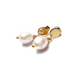 Pearls /white/ perły naturalne vol. 2 - kolczyki