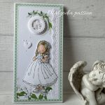 Kartka komunijna z konwaliami - 